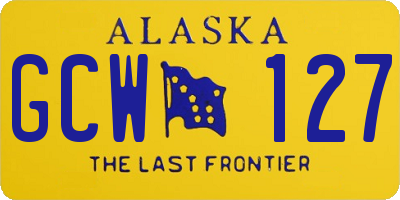AK license plate GCW127