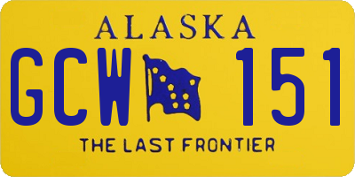 AK license plate GCW151