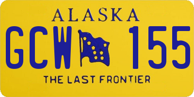 AK license plate GCW155