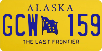 AK license plate GCW159