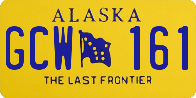 AK license plate GCW161