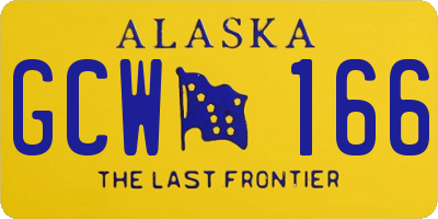 AK license plate GCW166