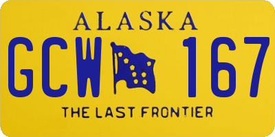AK license plate GCW167