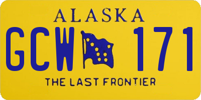AK license plate GCW171
