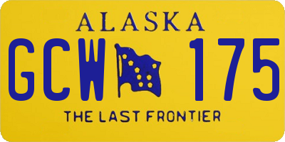 AK license plate GCW175