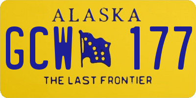 AK license plate GCW177