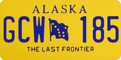 AK license plate GCW185