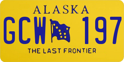 AK license plate GCW197