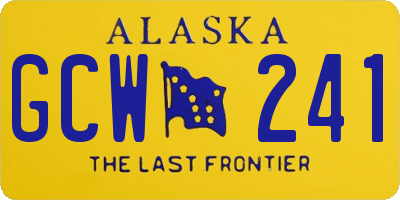 AK license plate GCW241