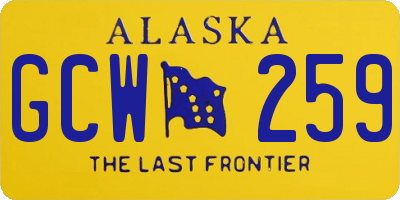 AK license plate GCW259