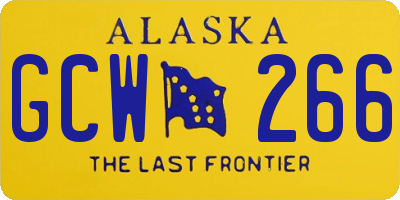 AK license plate GCW266