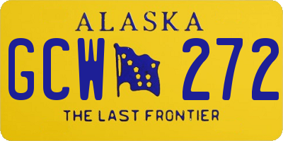 AK license plate GCW272