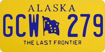 AK license plate GCW279