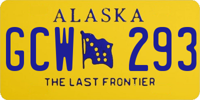 AK license plate GCW293