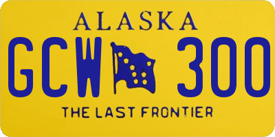 AK license plate GCW300