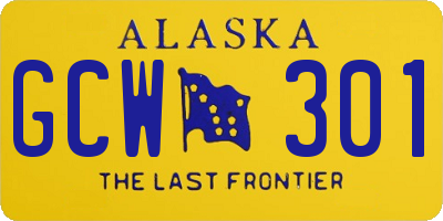 AK license plate GCW301
