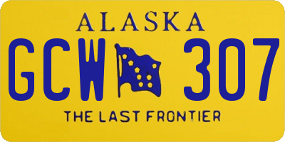 AK license plate GCW307