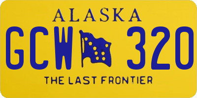 AK license plate GCW320