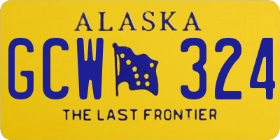 AK license plate GCW324