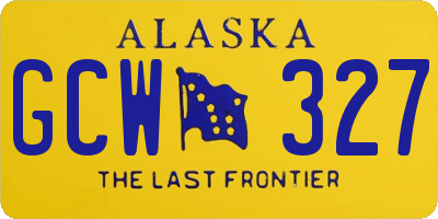 AK license plate GCW327