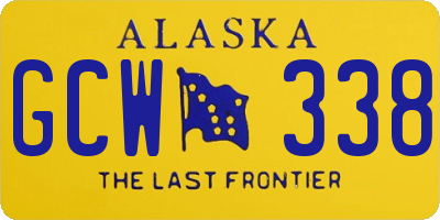 AK license plate GCW338