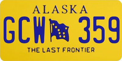 AK license plate GCW359