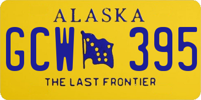 AK license plate GCW395