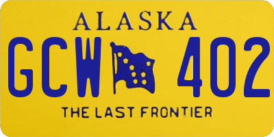 AK license plate GCW402