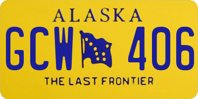 AK license plate GCW406