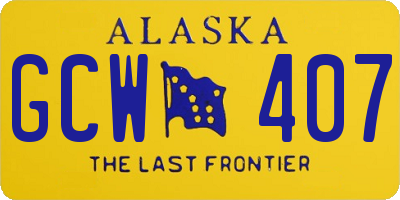 AK license plate GCW407