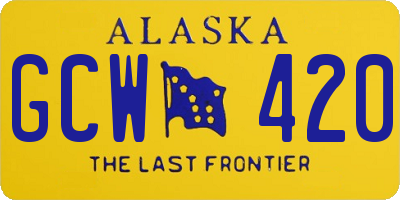 AK license plate GCW420
