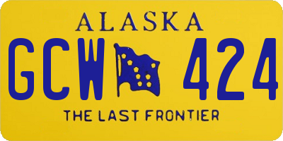 AK license plate GCW424