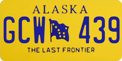 AK license plate GCW439