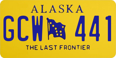 AK license plate GCW441