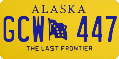 AK license plate GCW447