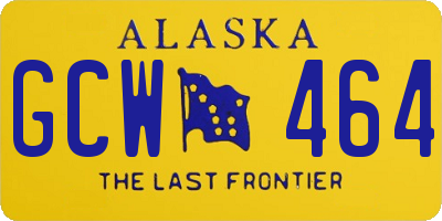 AK license plate GCW464