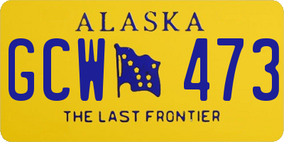 AK license plate GCW473