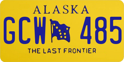 AK license plate GCW485