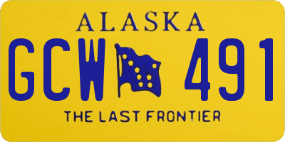 AK license plate GCW491