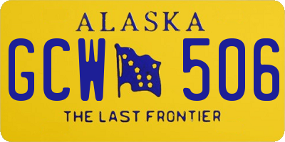 AK license plate GCW506