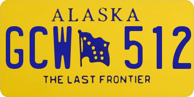 AK license plate GCW512