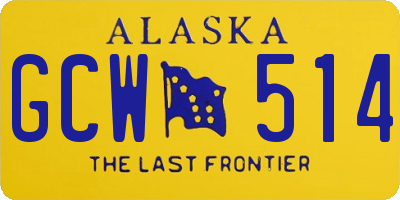AK license plate GCW514
