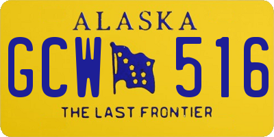 AK license plate GCW516