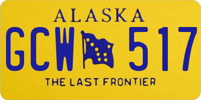AK license plate GCW517