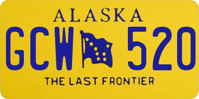 AK license plate GCW520