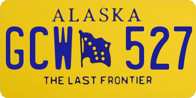 AK license plate GCW527