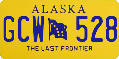 AK license plate GCW528