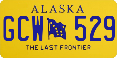 AK license plate GCW529
