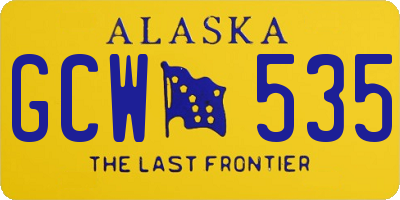 AK license plate GCW535