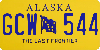 AK license plate GCW544
